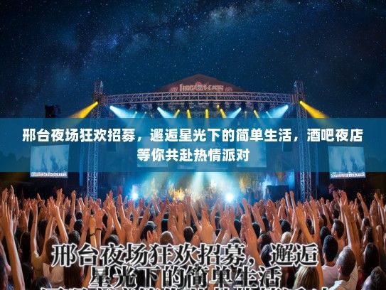 邢台夜场狂欢招募，邂逅星光下的简单生活，酒吧夜店等你共赴热情派对